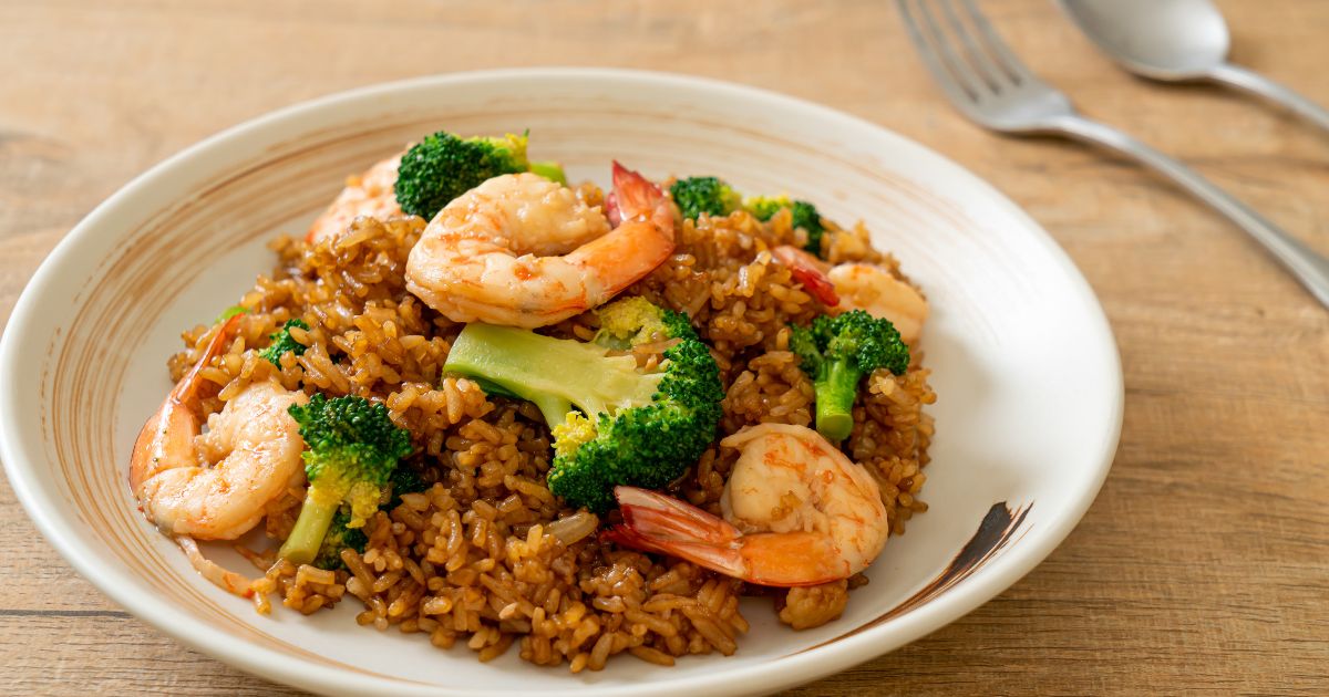 青花椰蝦仁炒飯